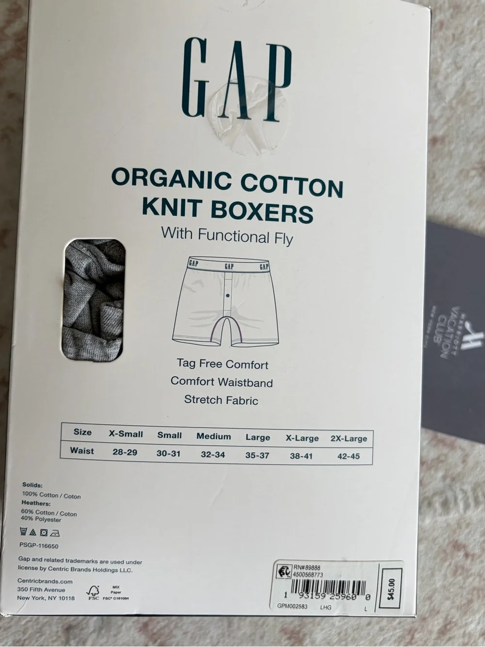 GAP Heather Gray Athletic boxers